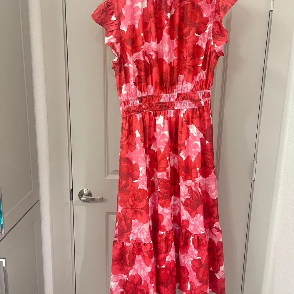 ODDY Red and Pink Plus Size Dress - Picture 3 of 3